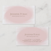 Minimalistisch stijlvol design: dubbelroze roze go visitekaartje (Voorkant / Achterkant)