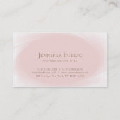 Minimalistisch stijlvol design: dubbelroze roze go visitekaartje (Achterkant)