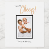 Minimalistisch stijlvol eenvoudig gepersonaliseerd wijn etiket (Enkel label)