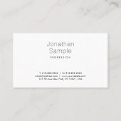 Minimalistisch stijlvol grafisch ontwerp Professio Visitekaartje (Achterkant)