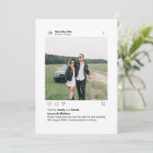 Minimalistisch stijlvol modern aangepast fotoinsta save the date (Staand voorkant)