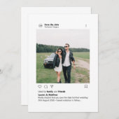 Minimalistisch stijlvol modern aangepast fotoinsta save the date (Voorkant / Achterkant)