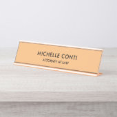 Minimalistisch stijlvol, modern bureau naambordje (Voorkant)