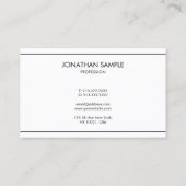 Minimalistisch stijlvol, modern, eenvoudig visitekaartje (Achterkant)