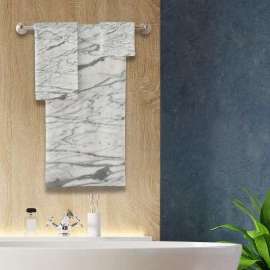 minimalistisch stijlvol, modern kerkgrijs marmer bad handdoek