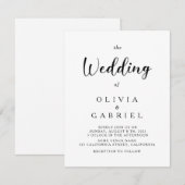 Minimalistisch stijlvol. Moderne kalligrafie bruil Kaart (Voorkant / Achterkant)