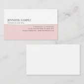 Minimalistisch stijlvol roze goudkleurig, modern visitekaartje (Voorkant / Achterkant)