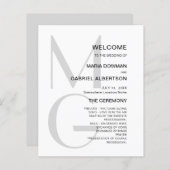 Minimalistisch stijlvol. Typografische monogram We (Voorkant / Achterkant)