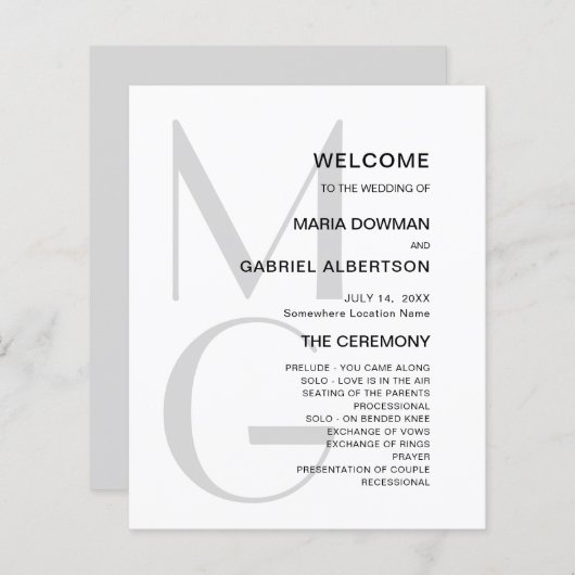 Minimalistisch stijlvol. Typografische monogram We (Voorkant / Achterkant)