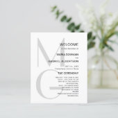 Minimalistisch stijlvol. Typografische monogram We (Staand voorkant)