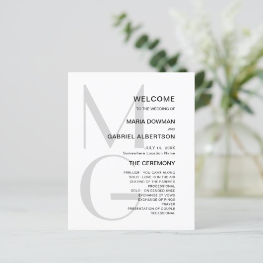 Minimalistisch stijlvol. Typografische monogram We (Staand voorkant)