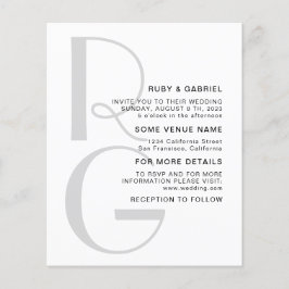 Minimalistisch stijlvol. Typografische monogram We Flyer