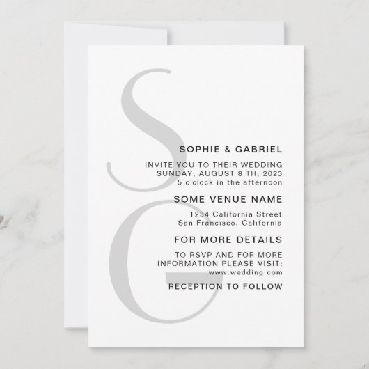 Minimalistisch stijlvol. Typografische monogram We Kaart (Voorkant)