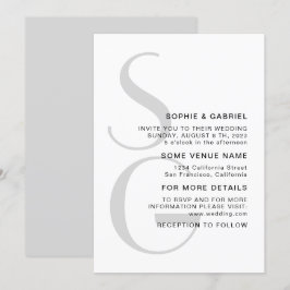 Minimalistisch stijlvol. Typografische monogram We Kaart