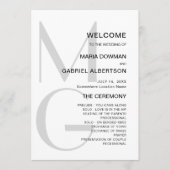 Minimalistisch stijlvol. Typografische monogram We Programmakaart (Voorkant)