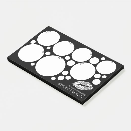 minimalistisch | Stijlvolle witte lips Moderne Age Post-it® Notes (Schuin)