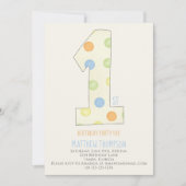 Minimalistisch Stip eerste geboorte Genderneutraal Kaart (Voorkant)