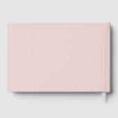 Minimalistisch Stof Roze Huwelijksprogramma Gastenboek (Achterkant)