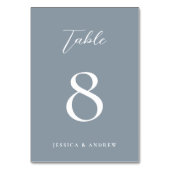 Minimalistisch stoffig blauw & Wit Eenvoudig Bruil Kaart (Achterkant)