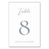 Minimalistisch stoffig blauw & Wit Eenvoudig Bruil Kaart (Achterkant)