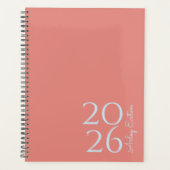 Minimalistisch stoffig Roos op maat persoonlijk Ma Planner (Voorkant)
