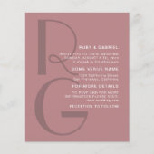 Minimalistisch stoffig roos Typografie-monogram We Flyer (Voorkant)