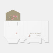 Minimalistisch Stoffig Roze Bloesem Favoriet Dozen Bedankdoosjes (Uitgevouwen)