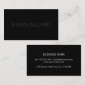 Minimalistisch Strak Zwart Visitekaartje (Voorkant / Achterkant)