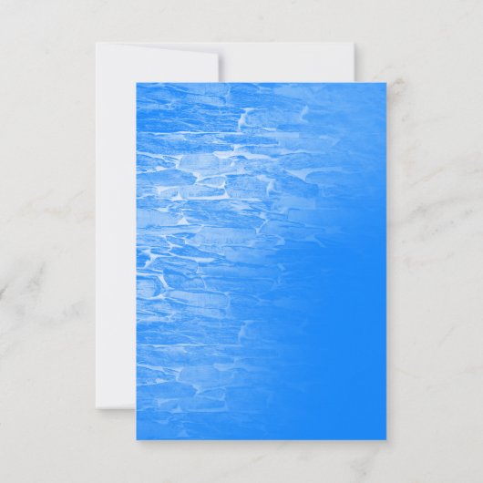 Minimalistisch strand Azure Blue RSVP Kaartje (Achterkant)