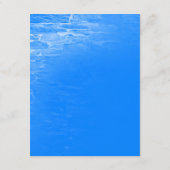 Minimalistisch strand Azure Blue Wedding Details Informatiekaartje (Achterkant)