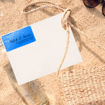 Minimalistisch strand Azure Blue Wedding Return-ad Etiket<br><div class="desc">Ontworpen om te coördineren met het Minimalistische Collectie van de Beach Azure Blue.</div>