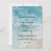Minimalistisch strand Ocean Costal Wedding Kaart (Voorkant)