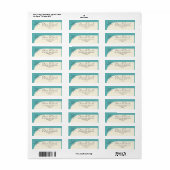 Minimalistisch strandbruiloft retouradreslabel etiket (Full Sheet)