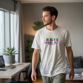 Minimalistisch streepjespatroon voor afstudeerders t-shirt