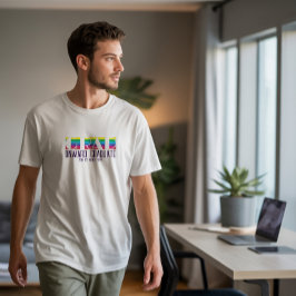 Minimalistisch streepjespatroon voor afstudeerders t-shirt