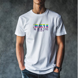 Minimalistisch streepjespatroon voor afstudeerders t-shirt