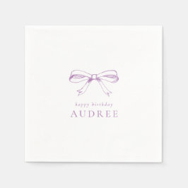Minimalistisch  strik Paarse verjaardagsfeestje Servet