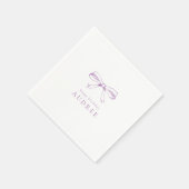 Minimalistisch strik Paarse verjaardagsfeestje Servet (Hoek)