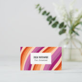 Minimalistisch Stripes Handmade Lines SocialMedia  Visitekaartje (Staand voorkant)