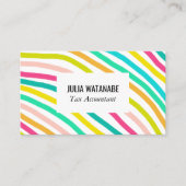 Minimalistisch Stripes Handmade Lines SocialMedia  Visitekaartje (Voorkant)