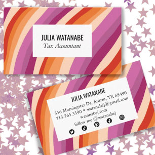 Minimalistisch Stripes Handmade Lines SocialMedia  Visitekaartje