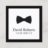 Minimalistisch Stropdas van de zwarte legant Moder Vierkante Visitekaartje (Voorkant)
