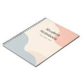 Minimalistisch Studenten Notitieboek Pastelkleurig (Linkerzijde)