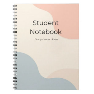 Minimalistisch Studenten Notitieboek Pastelkleurig