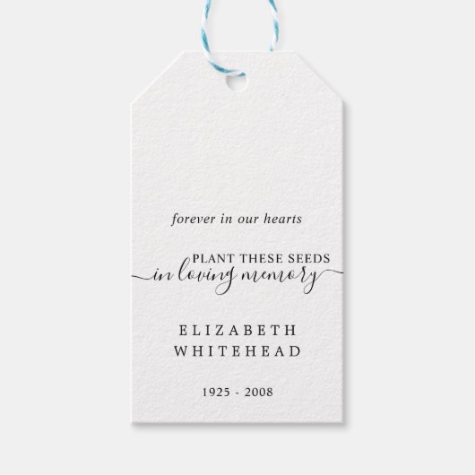 Minimalistisch stuifmeel cadeaulabel (Voorkant)