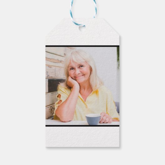 Minimalistisch stuifmeel cadeaulabel (Achterkant)