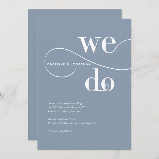 Minimalistisch Stusty Blue dat we gebruiken voor k Kaart (Voorkant / Achterkant)