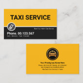 Minimalistisch stuurprogramma voor Retro Yellow Ta Visitekaartje (Voorkant / Achterkant)