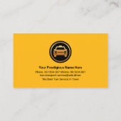 Minimalistisch stuurprogramma voor Retro Yellow Ta Visitekaartje (Achterkant)