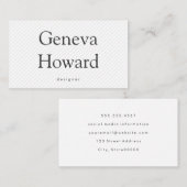 Minimalistisch subtiele Stripe Patroon Visitekaartje (Voorkant / Achterkant)